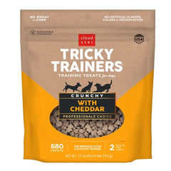 Cloud Star Crunchy Tricky Trainers Cheddar Flavor Dog Treats; 8oz. Bag (Pack of 2)