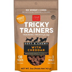 Cloud Star Chewy Tricky Trainers Cheddar Flavor Dog Treats; 5oz. Bag (Pack of 2)