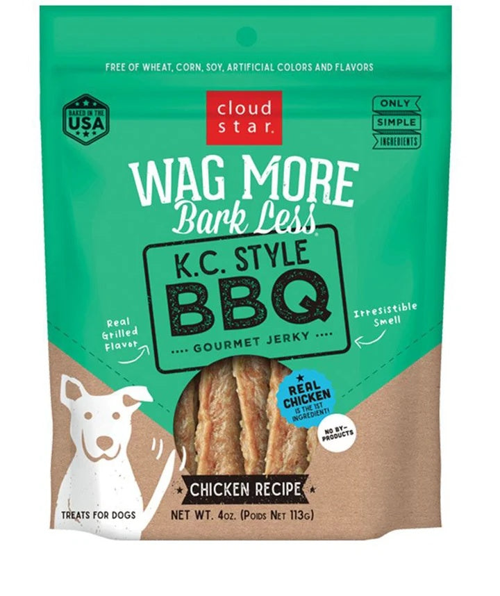 Wag More Bark Less Dog Jerky Grain Free K.C. Style Chicken 10oz. (Pack of 2)