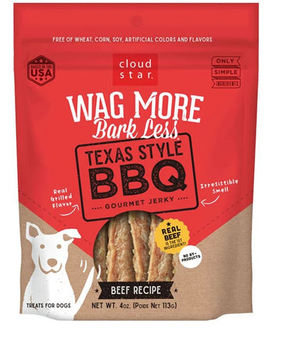 Wag More Bark Less Dog Jerky Grain Free Texas-Style Bbq 10oz. (Pack of 2)