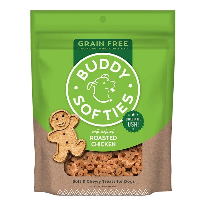 Cloud Star Grain-Free Soft and Chewy Buddy Biscuits With Rotisserie Chicken Dog Treats; 5oz. Bag (Pack of 2)