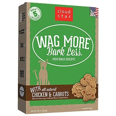 Cloud Star Wagmore Dog Baked Crunchy Peanut Butter 16Oz (Pack of 2)