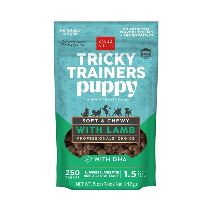 Cloud Star Dog Tricky Trainer Chewy Puppy Lamb 5Oz (Pack of 2)