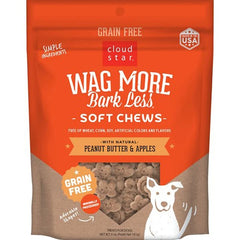 Cloudstar Wagmore Dog Grain Free Soft And Chewy Peanut Butter And Apple 5oz. (Pack of 2)