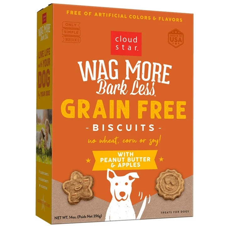 Cloudstar AGMORE DOG GRAIN FREE BAKED PEANUT BUTTER and APPLE 14OZ (Pack of 2)