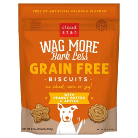Cloudstar WAG MORE DOG GRAIN FREE PEANUT BUTTER and APPLES 2.5LB (Pack of 2)