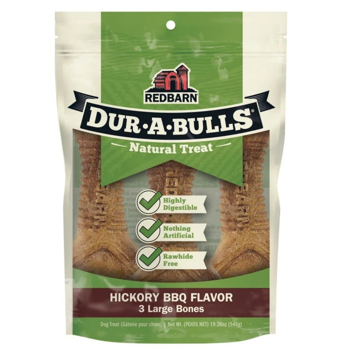 Redbarn Dur-A-Bulls Braid Hikory BBQ 3pk (Pack of 2)