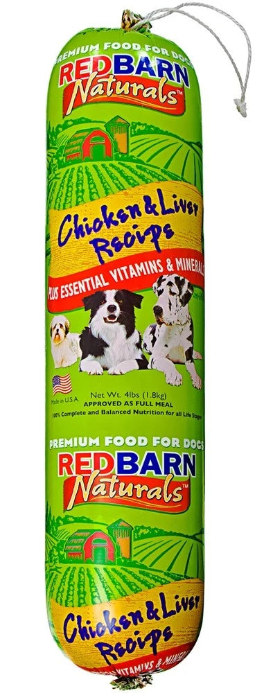 Redbarn Pet Products Dog Food Roll Chicken & Liver 4lb (Pack of 2)