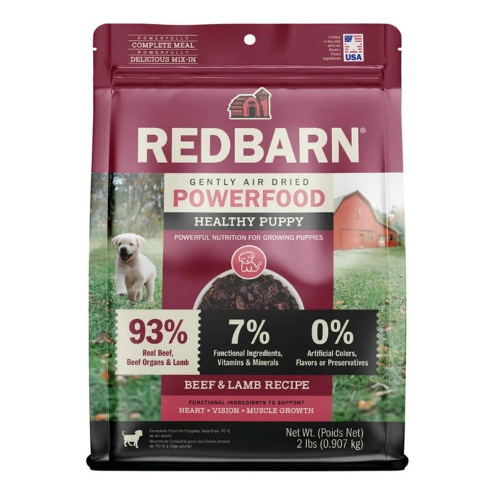 Redbarn Gently Air Dried Healthy Puppy Beef & Lamb Dry Dog Food 2lb