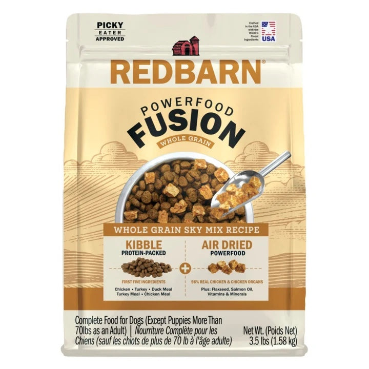 Redbarn Powerfood Fusion Whole Grain Sky Mix Chicken Recipe Dry Dog Food 3.5lb (Pack of 2)