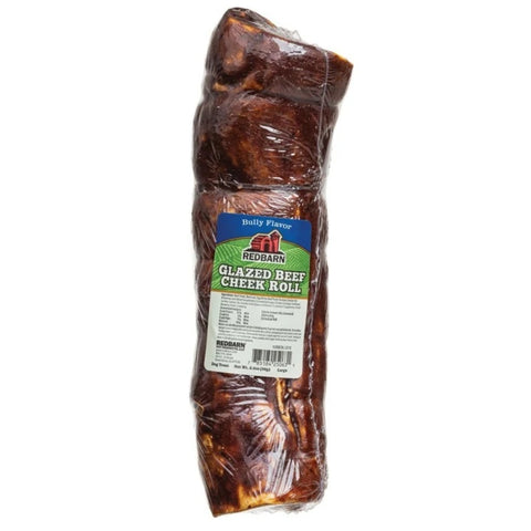 Redbarn Glazed Bully Beef Cheek Roll Dog Treat Large 12ct