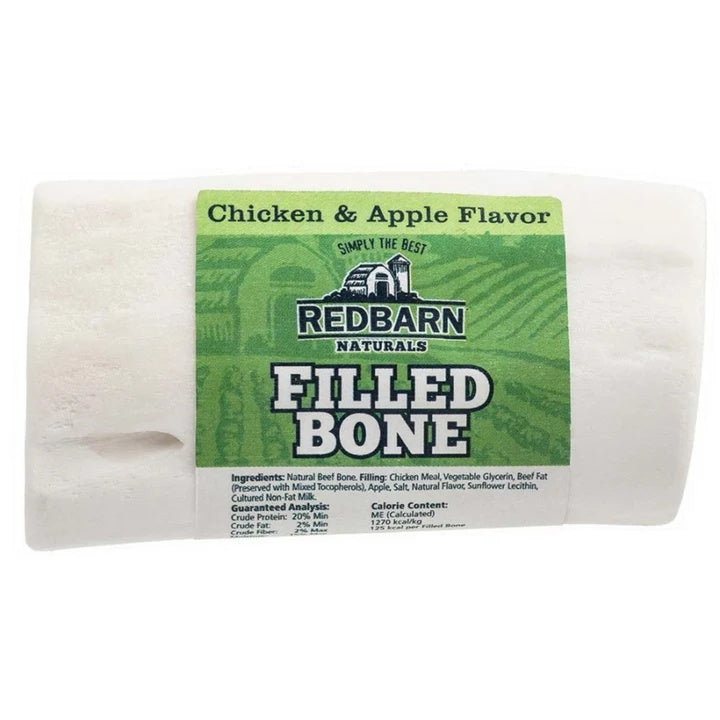 RedBarn Filled Bone Natural Dog Treat Chicken & Apple Small 20ct