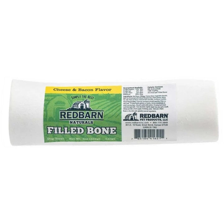 RedBarn Filled Bone Natural Dog Treat Cheese & Bacon Large 15ct