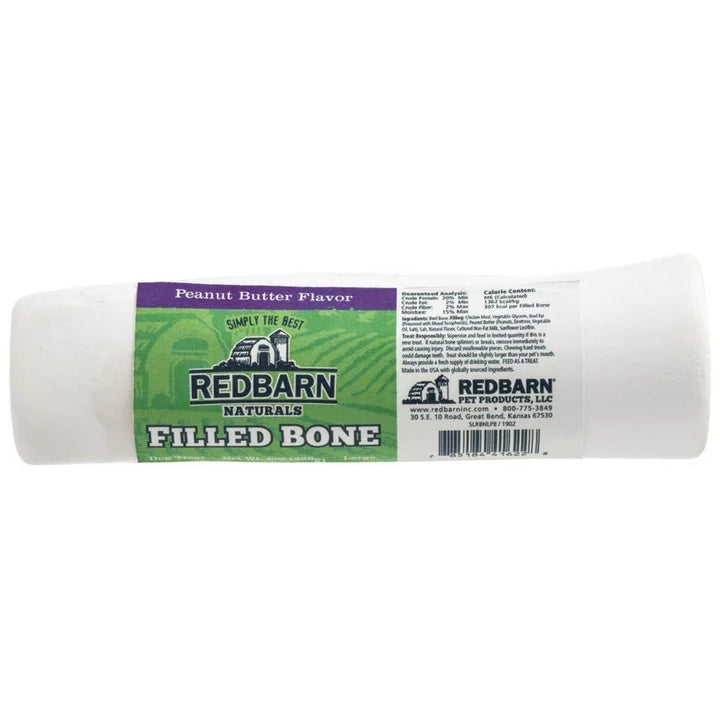 RedBarn Filled Bone Natural Dog Treat Peanut Butter Large 15ct