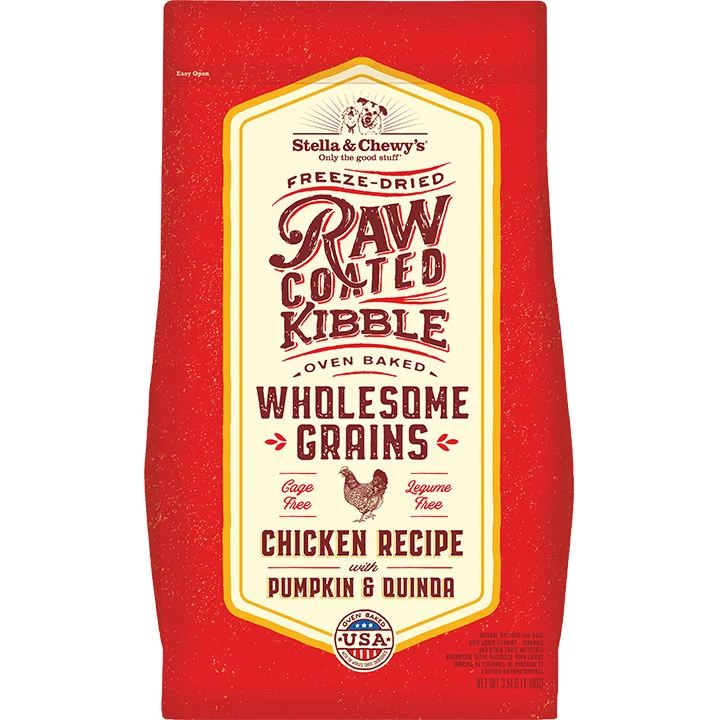Stella & Chewy's Dog Wholesome Grain Raw Coated Chicken 3.5Lb (Pack of 2)