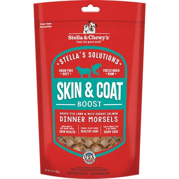 Stella and Chewys Solutions Skin and Coat Boost Freeze-Dried Duck 7.5oz. (Pack of 2)