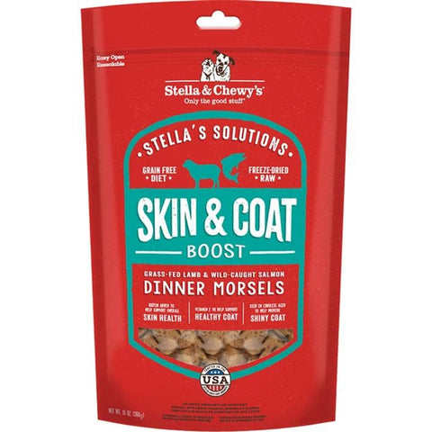 Stella and Chewys Solutions Skin and Coat Boost Freeze-Dried Duck 7.5oz. (Pack of 2)