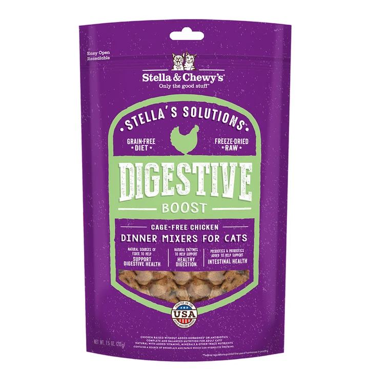 Stella and Chewys Solutions Digestive Boost Freeze-Dried Chicken 7.5oz. (Pack of 2)