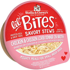 Stella and Chewys Dog Lil Bites Savory Stew Chicken and Liver 2.7oz. (Case of 12) (Pack of 2)
