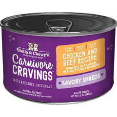 Stella and Chewys Cat Carnivore Cravings Shred Tuna and Mackerel 2.8oz. (Case of 24)