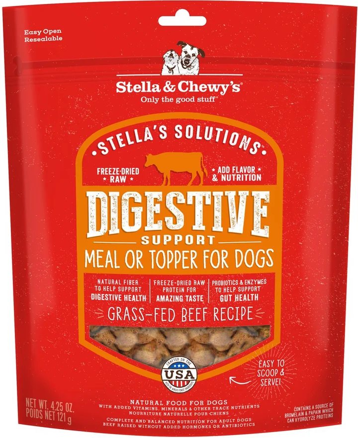 Stella And Chewys Dog Solutions Digestive Support Beef 4.25oz. (Pack of 2)