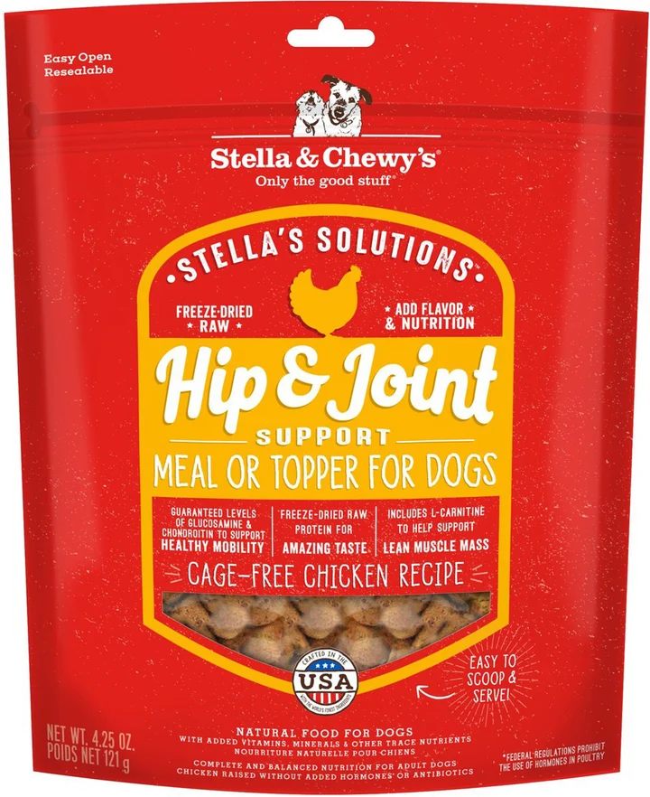 Stella and Chewys Dog Solutions Hip and Joint Support Chicken 4.25oz. (Pack of 2)