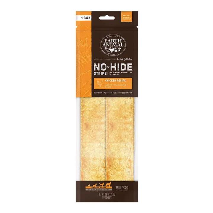 Earth Animal Dog No Hide Strips Chicken 4 Pack (Pack of 2)