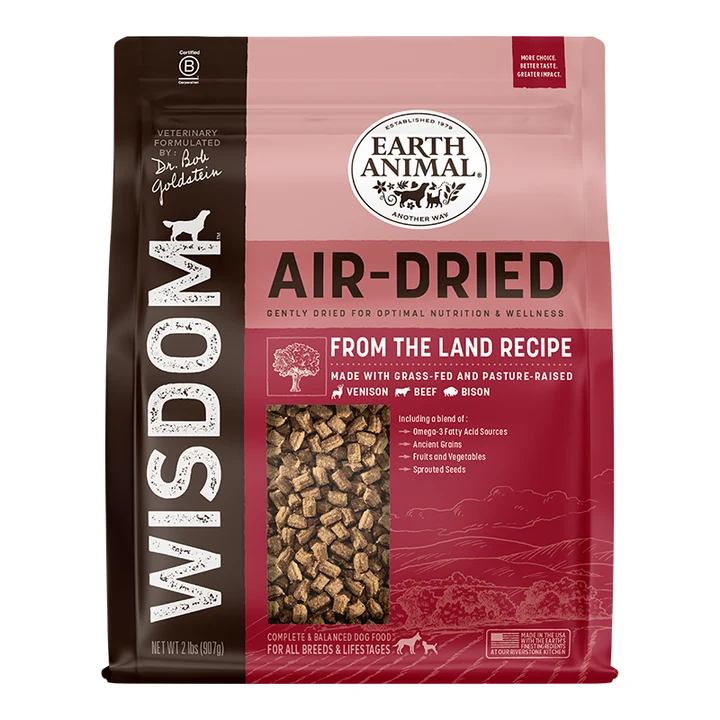 Earth Animal Dog Wisdom Air-Dried From the Land 2Lb (Pack of 2)