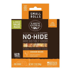 EARTH ANIMAL DOG NO-HIDE CHICKEN ROLLS SMALL VALUE 6 PACK (Pack of 2)