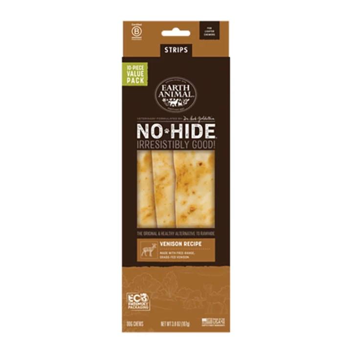 Earth Animal Dog No - Hide Original Collection Venison Strips Value Pack - 10 Pack (Pack of 2)