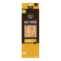 EARTH ANIMAL DOG NO-HIDE PEANUT BUTTER ROLLS LARGE VALUE 3 PACK (Pack of 2)