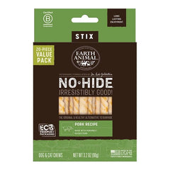 EARTH ANIMAL DOG NO-HIDE STIX PORK VALUE 20 PACK (Pack of 2)
