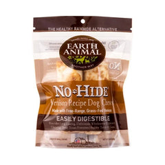 Earth Animal No Hide Venison Chews Dog Treats, 4 Inch, 2 Pack (Pack of 2)