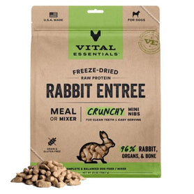 Vital Essentials Dog Freeze-Dried Mini Nibs Rabbit 25oz.