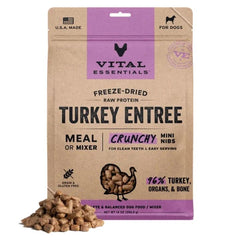 Vital Essentials Dog Freeze-Dried Mini Nibs Turkey 14oz.