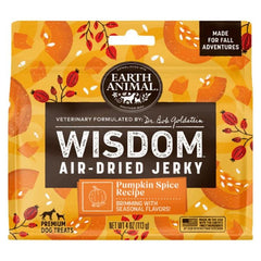 Earth Animal Dog Wisdom Air - Dried Jerky Pumpkin Spice Recipe 4oz. (Pack of 2)