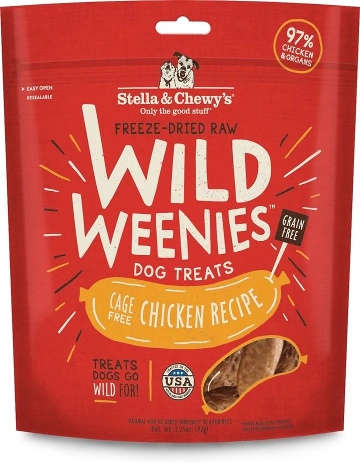Stella And Chewys Dog Freeze Dried Weenie Chicken 3.25 oz. (Pack of 2)