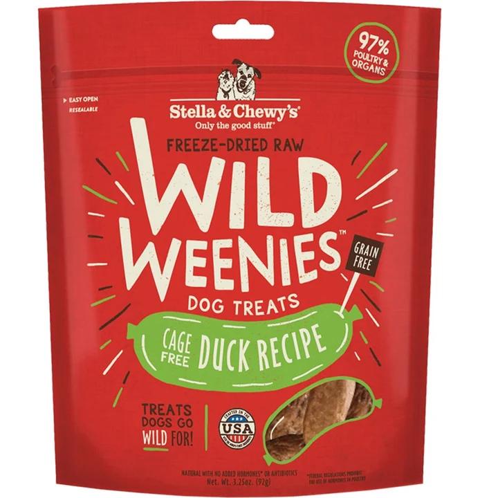 Stella And Chewys Dog Freeze Dried Weenie Duck 3.25 oz. (Pack of 2)