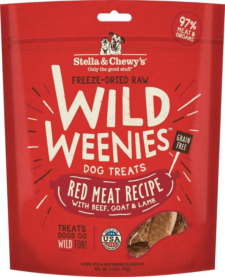 Stella And Chewys Dog Freeze Dried Weenie Red Meat 3.25 oz. (Pack of 2)