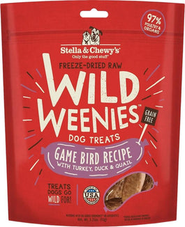 Stella And Chewys Dog Freeze Dried Weenie Game Bird 3.25 oz. (Pack of 2)