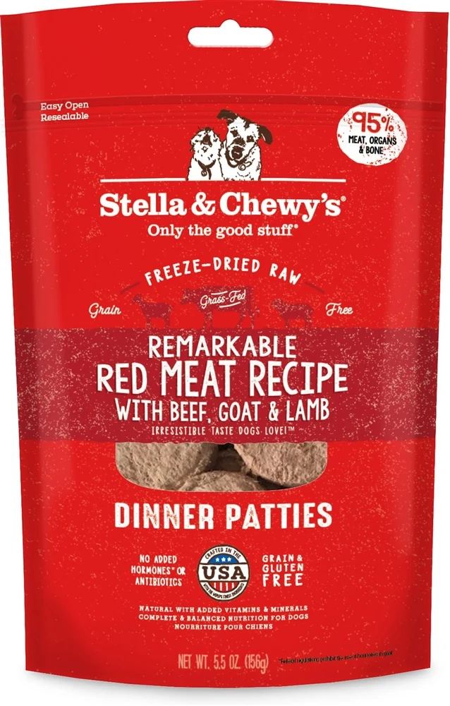 Stella and Chewys Dog Freeze Dried Dinner Red Meat 5.5 oz. (Pack of 2)