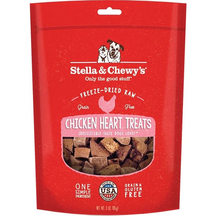 Stella And Chewys Dog Freeze-Dried Treat Chicken Hearts 11.5oz. (Pack of 2)