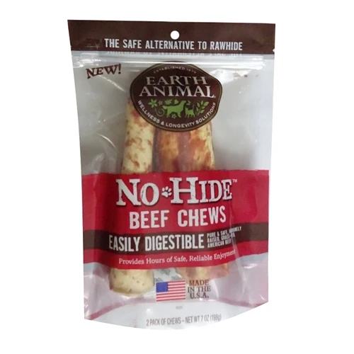 Earth Animal No Hide Beef Chews Dog Treats; Medium 2 Pack (Pack of 2)
