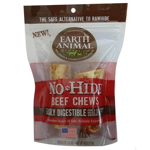 Earth Animal No Hide Beef Chews Dog Treats;Small ; 2 Pack (Pack of 2)