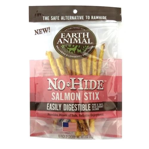 Earth Animal No Hide Salmon Chews Dog Treats; 10 Pack (Pack of 2)