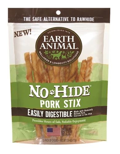 Earth Animal No Hide Pork Stix 10 Pk (Pack of 2)