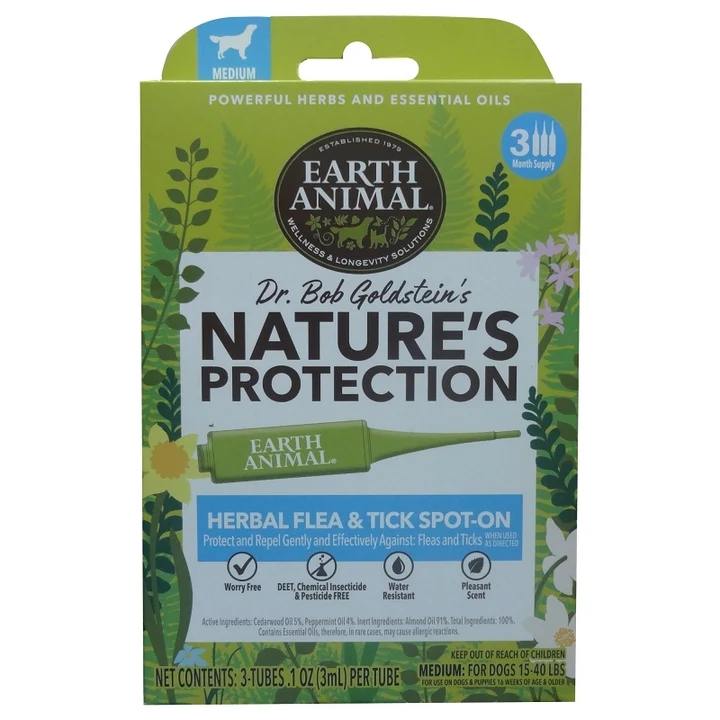 Earth Animal Dog Nupro Spot-On Flea And Tick Medium (Pack of 2)