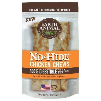 Earth Animal No Hide Chicken Chews Dog Treats; 4 Inch; 2 Pack (Pack of 2)