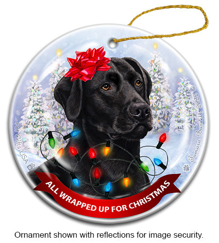 Labrador Black (American) All Wrapped Up Ornament