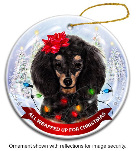 Poodle Black All Wrapped Up Ornament
